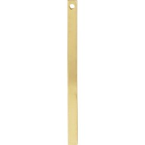 14K Yellow Or White Or Rose Gold Or Sterling Silver Or Platinum Polished Engravable Four-Sided Vertical Bar Slide Pendant