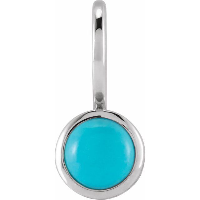 14K Yellow Gold Or Sterling Silver Round 5 Mm Polished Natural Gemstone Charm/Pendant