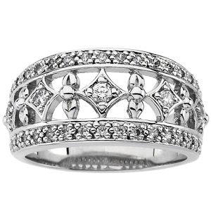Platinum Round 2.2 Mm Polished 3/8 Ctw Natural Diamond Anniversary Band Size 7