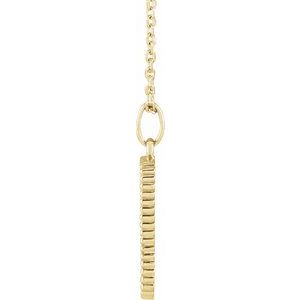 14K Yellow Gold Galaxy 20.2 X 9.42 Mm 16-18 In Polished Galaxy Necklace