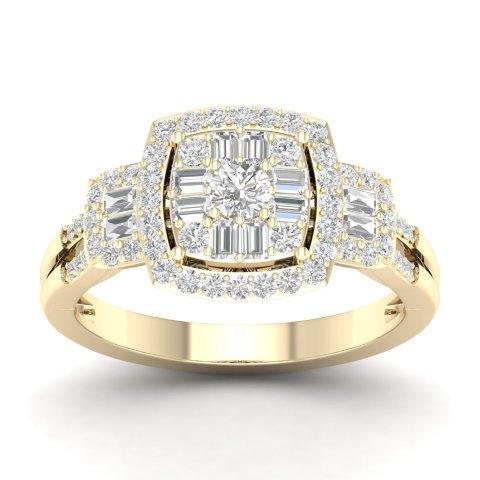 14K Yellow Gold 0.50 Cttw Diamond Ladies Ring