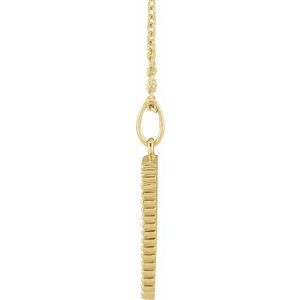 14K Yellow Gold Crescent Moon 20.2 X 9.42 Mm 16-18 In Polished Crescent Necklace