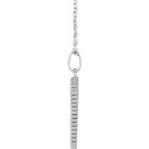 Sterling Silver Crescent Moon 20.2 X 9.42 Mm 16-18 In Polished Crescent Necklace