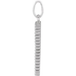 Sterling Silver Crescent Moon 20.2 X 9.42 Mm Polished Crescent Pendant