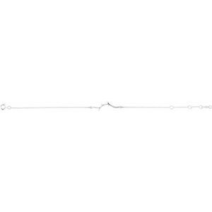 Sterling Silver 25.4 X 8.62 Mm 6 1/2-7 1/2 In Polished Branch Bar Bracelet