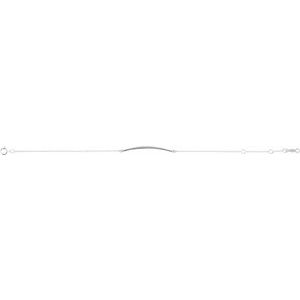 Sterling Silver 36.84 X 4.38 Mm 6 1/2-7 1/2 In Polished Curved Bar Bracelet