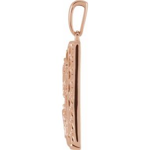 14K Rose Gold 19.83 X 15.97 Mm Polished St. Michael Medal