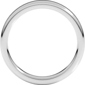 14K Yellow Or White Or Rose Gold 4 Mm Flat Comfort Fit Heavy With Round Edge Band