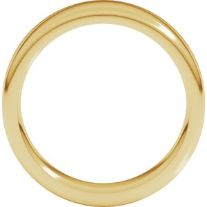 18K Yellow Gold 7 Mm Flat Comfort Fit Heavy With Round Edge Band