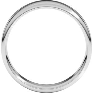 14K Yellow Gold Or Platinum 7 Mm Flat Comfort Fit Light With Round Edge Band