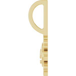 14K Yellow Gold 17.81 X 9.98 Mm Polished Sun Charm/Pendant