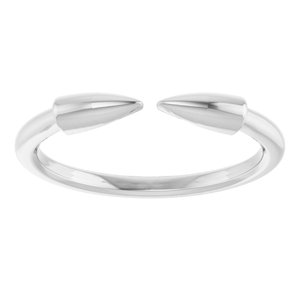 Sterling Silver Polished Double Spike Stackable Ring Size 7