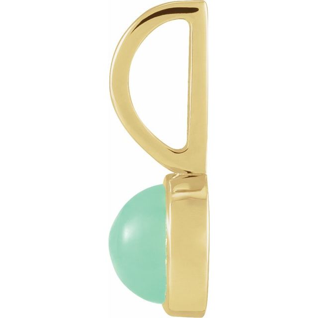 14K Yellow Gold Or Sterling Silver Round 5 Mm Polished Natural Gemstone Charm/Pendant