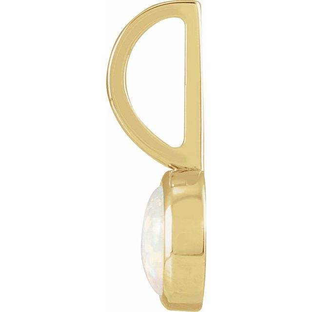 14K Yellow Gold Or Sterling Silver Round 5 Mm Polished Natural Gemstone Charm/Pendant