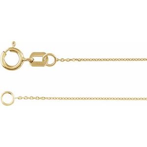 14K Yellow Gold Diamond-Cut Cable Chain, Length: 7 In, Width: .65 Mm