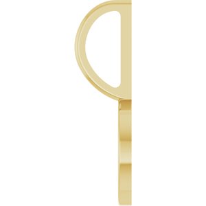 14K Yellow Gold 15 X 7.67 Mm Polished Engravable Disc Pendant