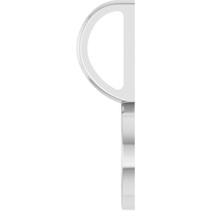 Sterling Silver 15 X 7.67 Mm Polished Engravable Disc Pendant