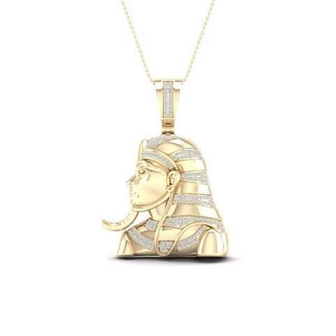 10K Yellow Gold 0.55 Cttw Diamond Pharaoh Charm