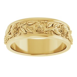 14K Yellow Gold 7 Mm Polished Mens Wedding Band Size 10