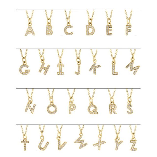 14K Rose Gold Round .85 Mm I1, H+ 16-18 In Polished .05 Ctw Natural Diamond Petite Initial A Necklace