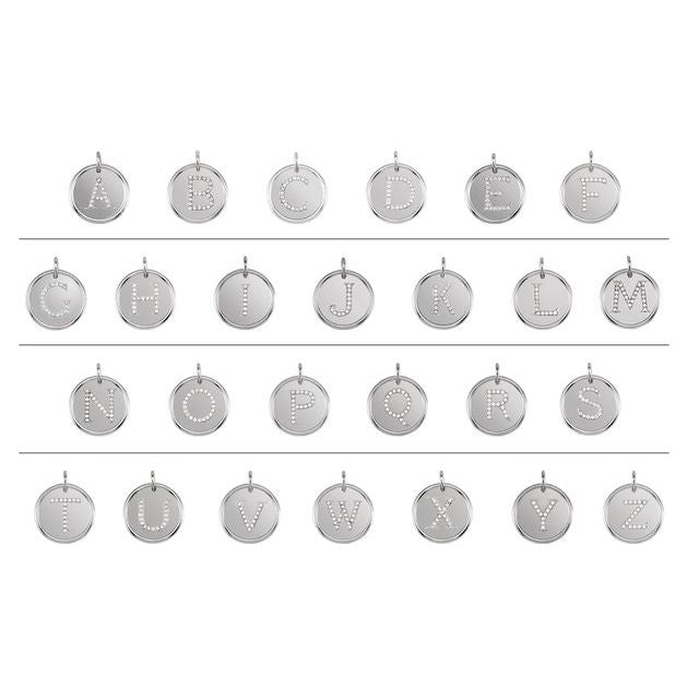 Sterling Silver Gold Round 1 Mm I1, G-H 18 In Polished .07 Ctw Natural Diamond Posh Mommy Initial V Necklace