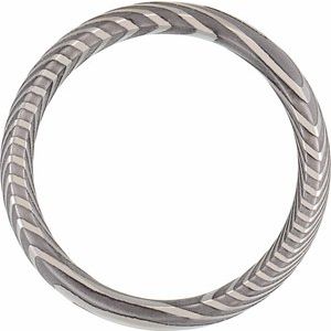Damascus Steel 6 mm Half Round Size 7.5