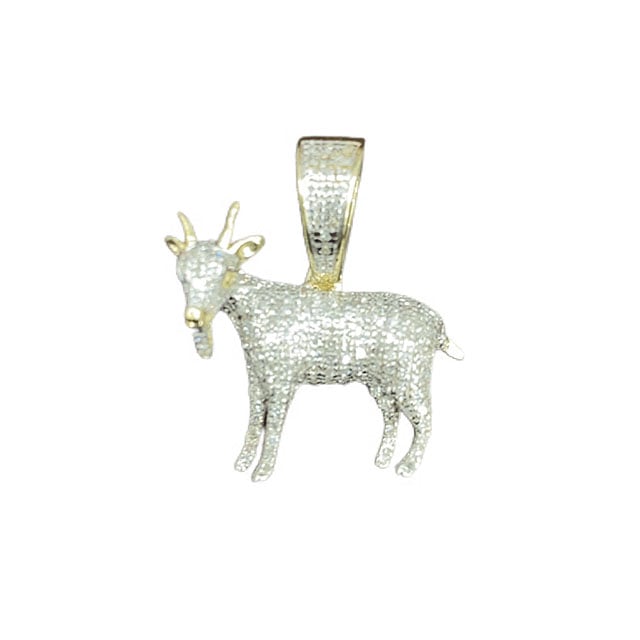 10K Yellow Gold 0.31- 0.38 Cttw Diamond Goat Charm