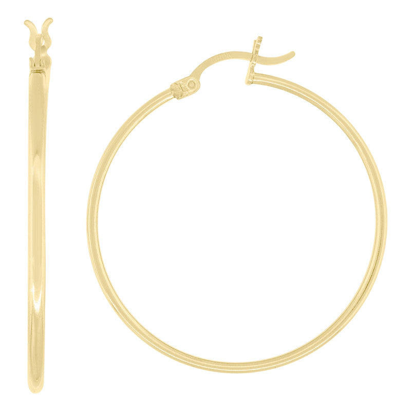 10kt Yellow Gold Womens 1.5mm Hinged Hoops Huggies