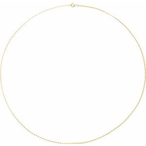 14K Yellow Or White Gold Or Sterling Silver Or Gold Filled 1.1 mm Spring Ring Rolo Chain