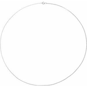 14K Yellow Or White Gold Or Sterling Silver Or Gold Filled 1.1 mm Spring Ring Rolo Chain