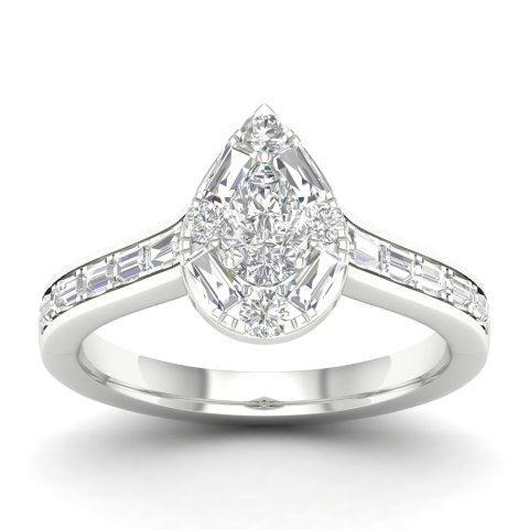 14K White Gold 0.75 Cttw Diamond Ladies Ring