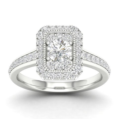 14K White Gold 0.60 Cttw Diamond Ladies Ring