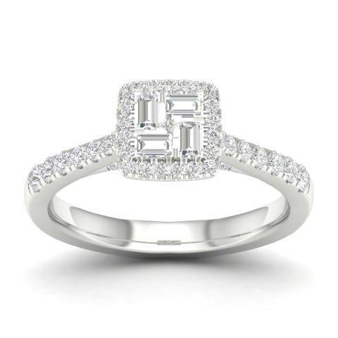 14K White Gold 0.50 Cttw Diamond Ladies Ring
