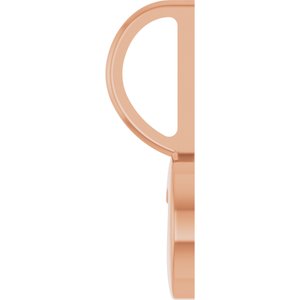 14K Rose Gold 14.33 X 12.78 Mm Polished Xo Pendant