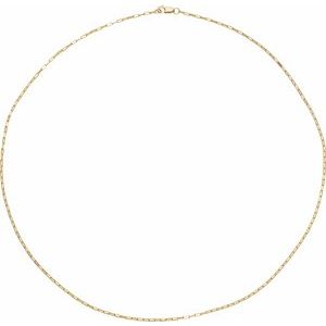 14K Yellow Or Rose Gold Or Sterling Silver Or Gold Filled 1.2 Mm Lobster Clasp Elongated Box Chain