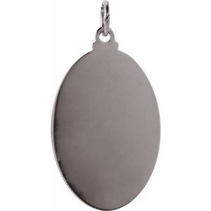 Sterling Silver 23.5 X 16 Mm Polished St. Joseph Medal