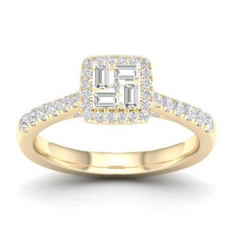 14K Yellow Gold 0.50 Cttw Diamond Ladies Ring