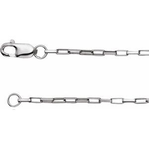 14K Yellow Or Rose Gold Or Sterling Silver Or Gold Filled 1.2 Mm Lobster Clasp Elongated Box 7" Chain