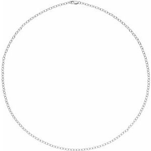 14K Yellow Or White Or Rose Gold Or Sterling Silver Or Gold Filled 2.5 Mm Lobster Clasp Open Cable Chain