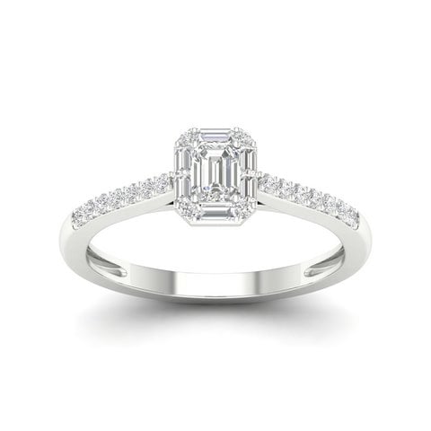 14K Yellow Or White Gold 0.38 Cttw Diamond Ladies Ring