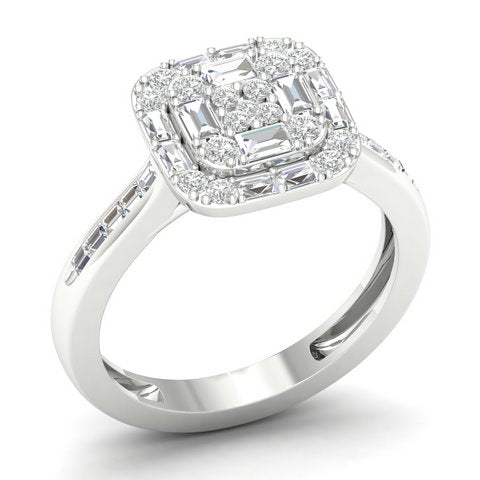14K Yellow Or White Gold 0.50 Cttw Diamond Ladies Ring