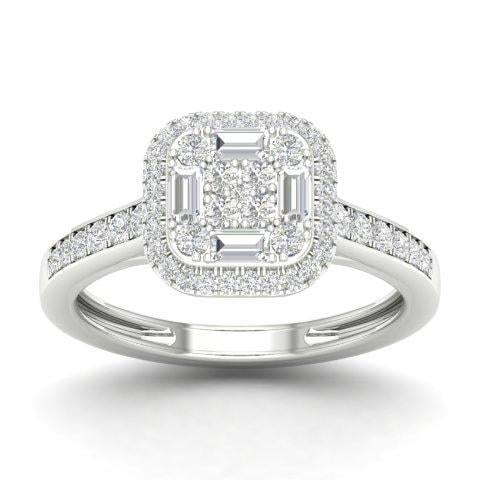 14K Yellow Or White Gold 0.50 Cttw Diamond Ladies Ring