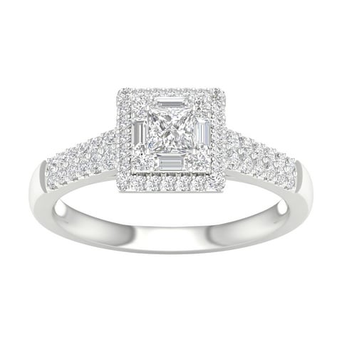 14K White Gold 0.50 Cttw Diamond Ladies Ring