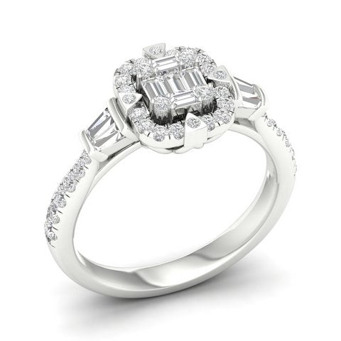 14K Yellow Or White Gold 0.60 Cttw Diamond Ladies Ring