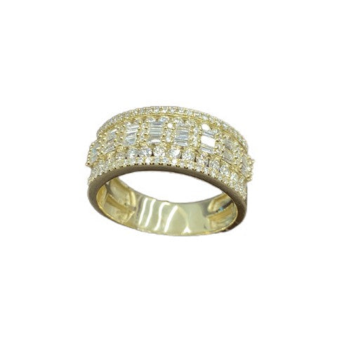 10K Yellow Gold 1.37- 1.87 Cttw Diamond Baguette Ring
