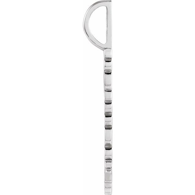 Sterling Silver 28.76 X 4.92 Mm Polished Namaste Pendant