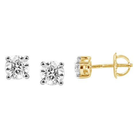 14K Yellow Gold 0.70-0.81 Cttw Diamond Earring