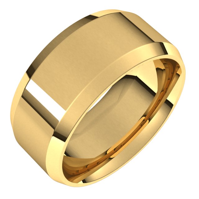 18K Yellow Gold Comfort-Fit Standard Weight Beveled-Edge Comfort-Fit Band
