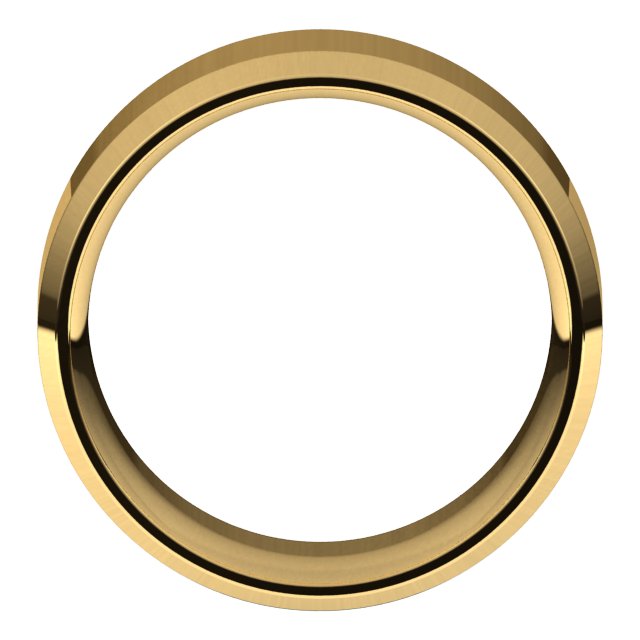 18K Yellow Gold Comfort-Fit Standard Weight Beveled-Edge Comfort-Fit Band