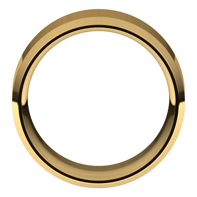 18K Yellow Gold Comfort-Fit Standard Weight Beveled-Edge Comfort-Fit Band